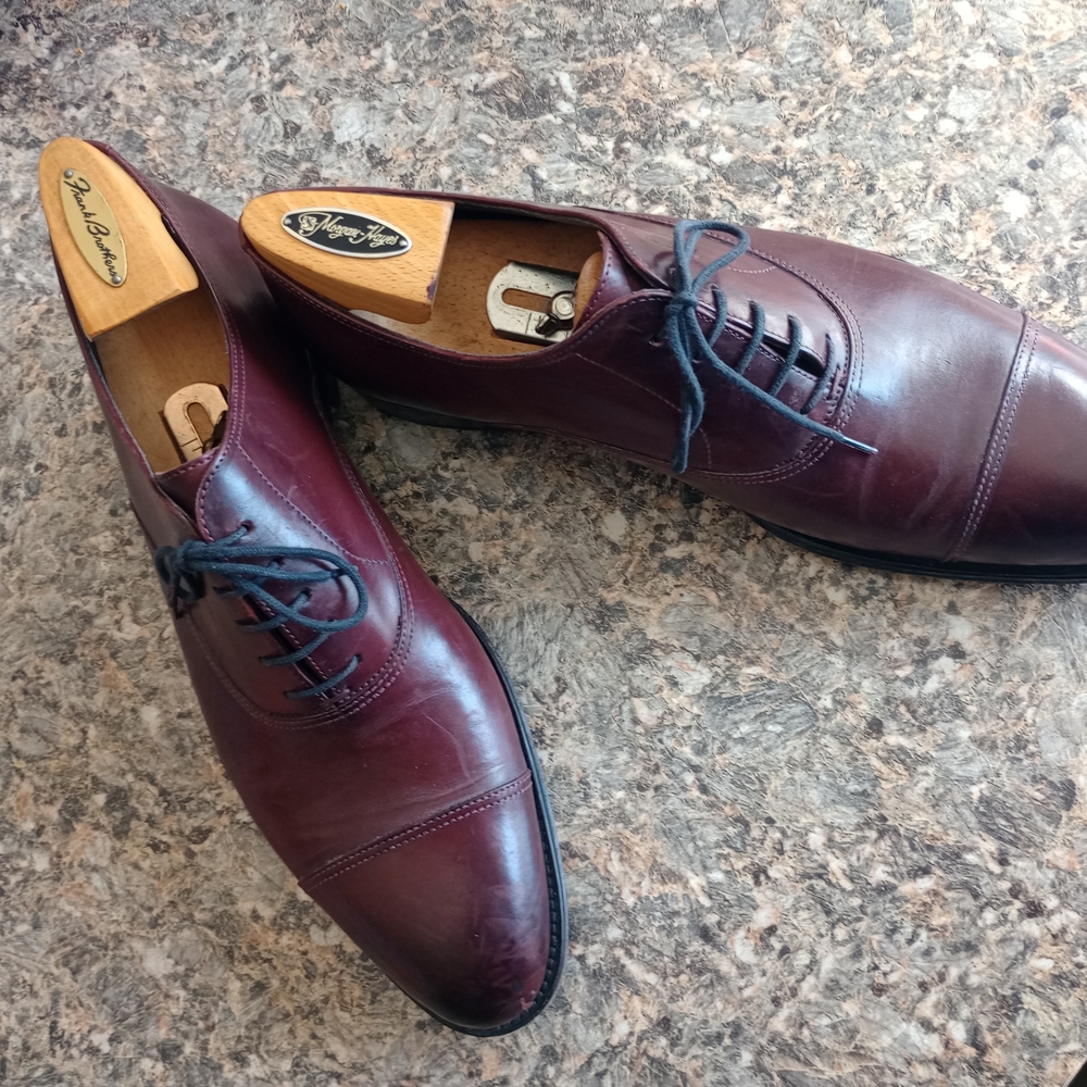 To Boot New York Brown Leather Oxford Shoes Cap Toe (04)